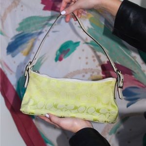 Y2K Coach Shoulder Bag in lime green 💚